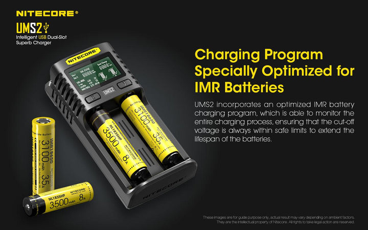 UMS2 Charger - 3A - Nitecore Singapore
