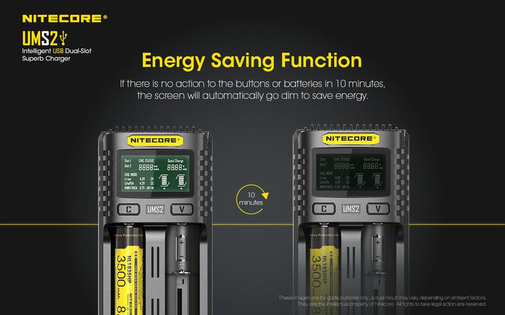 UMS2 Charger - 3A - Nitecore Singapore