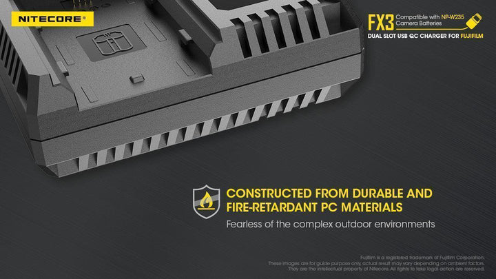 FX3 (Fujifilm NP-W235) Dual-Slot Battery Charger - Nitecore Singapore
