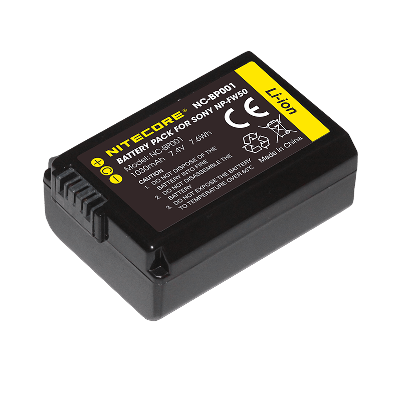 NP-FW50 (1030mAh) Battery Pack for Sony (NC-BP001) - Nitecore Singapore