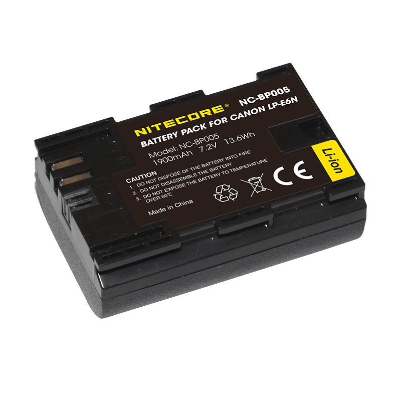 LP-E6N (1900mAh) Battery Pack for Canon (NC-BP005) - Nitecore Singapore