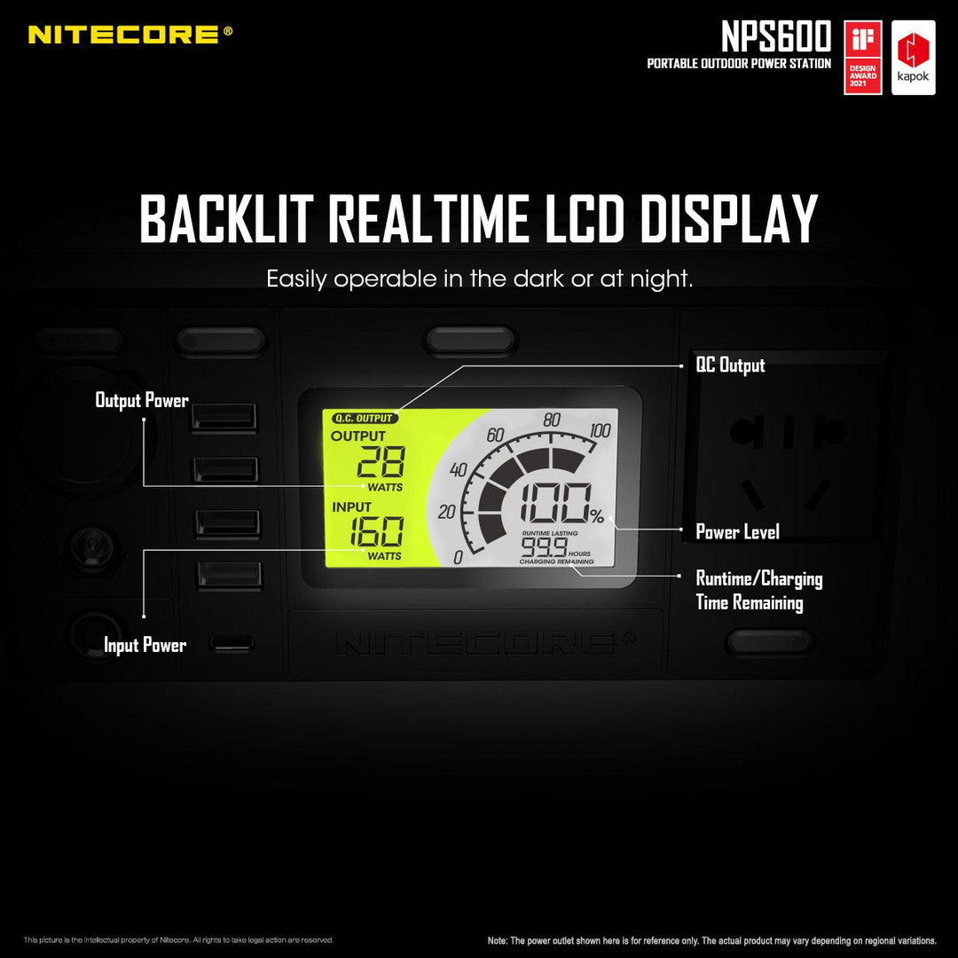NPS600 (594Wh) Portable Power Station - Nitecore Singapore