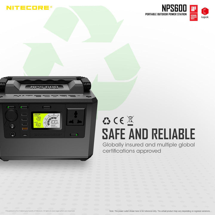 NPS600 (594Wh) Portable Power Station - Nitecore Singapore
