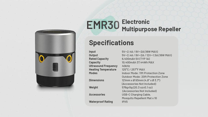 EMR30 Electronic Mosquito Repeller - Nitecore Singapore