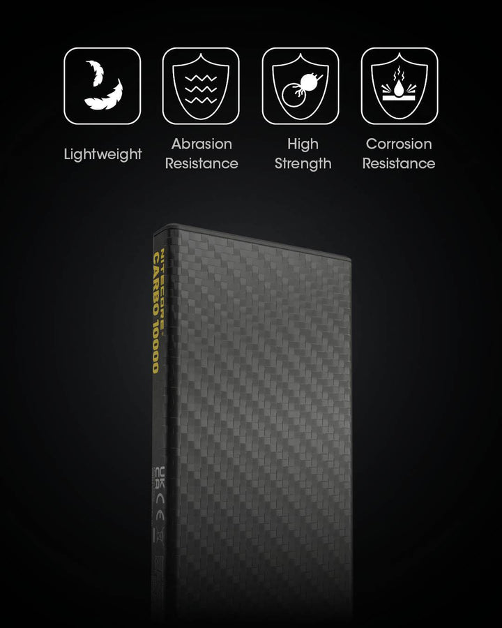 CARBO 10000 Carbon Fiber Energy Brick (10,000mAh 3A) - Nitecore Singapore