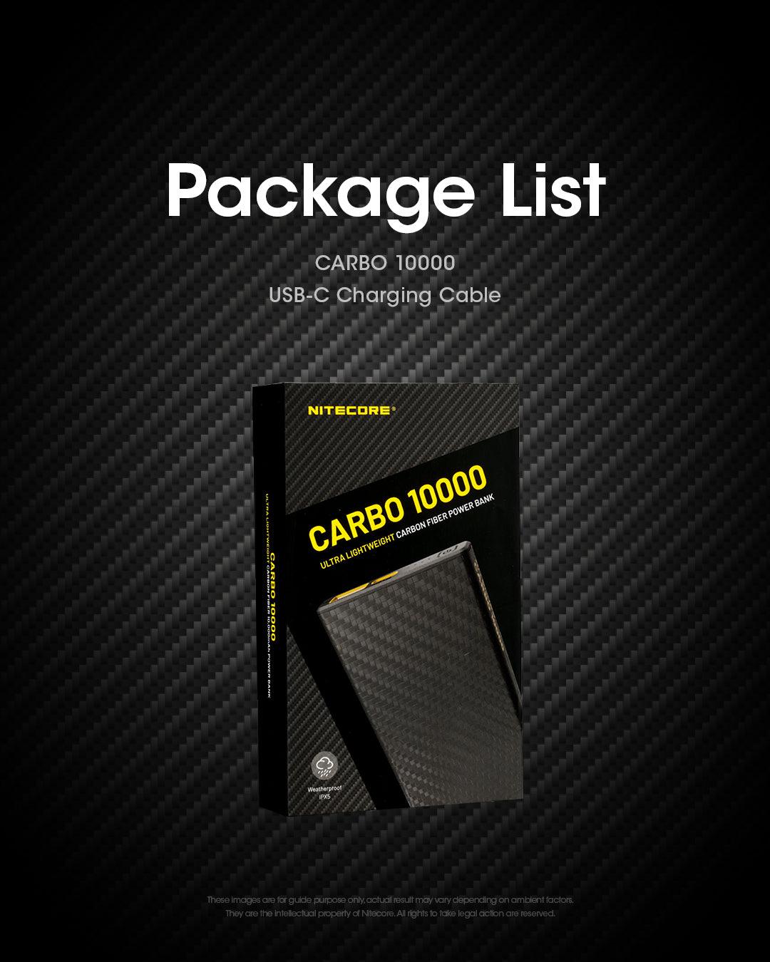CARBO 10000 Carbon Fiber Energy Brick (10,000mAh 3A) - Nitecore Singapore