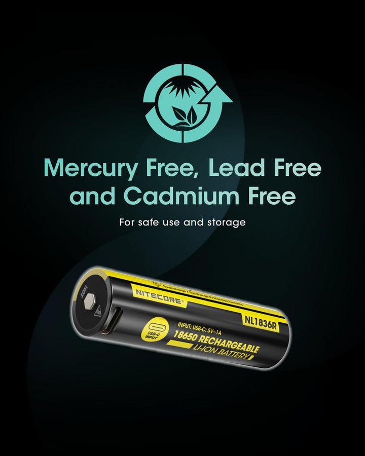 NL1836R (18650 - 3600mAh - 6A) - Nitecore Singapore