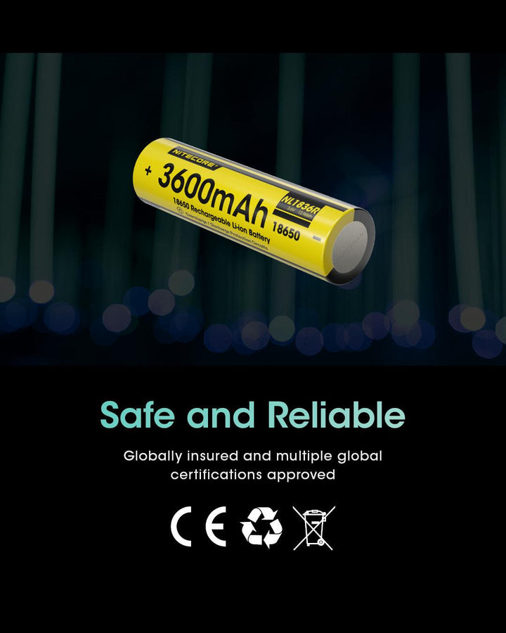NL1836R (18650 - 3600mAh - 6A) - Nitecore Singapore