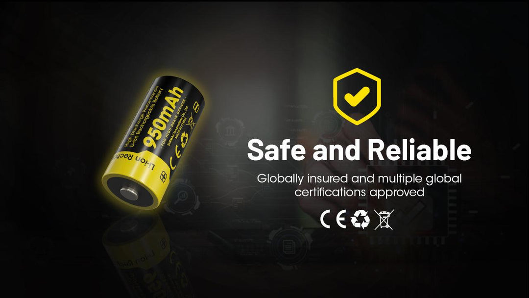 NL169 (16340 - 950mAh - 2A) - Nitecore Singapore