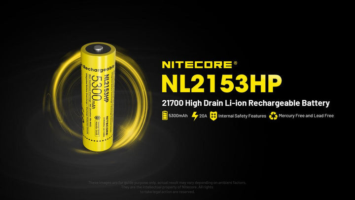 NL2153HP (21700 - 5300mAh - 20A) - Nitecore Singapore