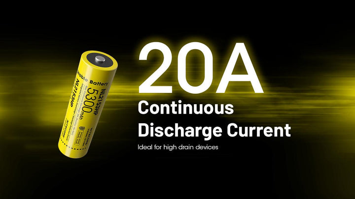 NL2153HP (21700 - 5300mAh - 20A) - Nitecore Singapore