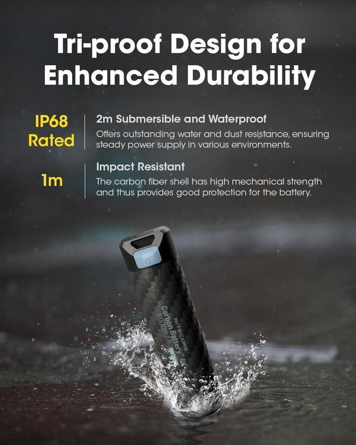 Carbon Battery 6K (6,000mAh 2A) - Nitecore Singapore
