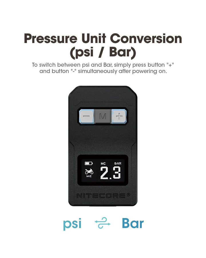 EBP10 - Electric Pump (144psi / 9.93 Bar) - Nitecore Singapore
