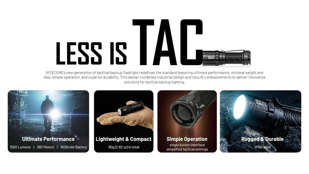 MT1C PRO - 1000 lumens - Nitecore Singapore