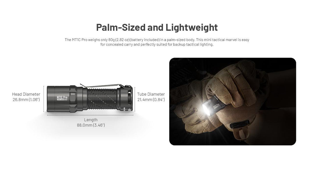 MT1C PRO - 1000 lumens - Nitecore Singapore