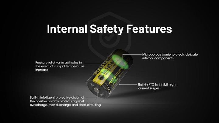 NL1816R (1600mAh - 3A) for MT1C PRO - Nitecore Singapore