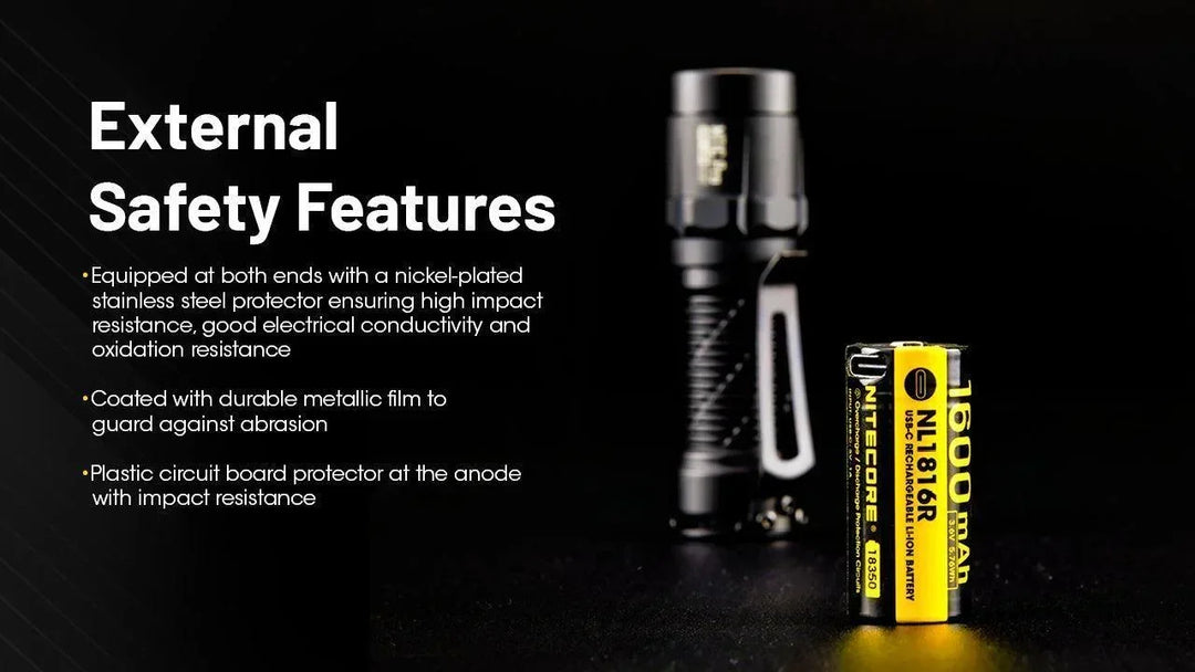 NL1816R (1600mAh - 3A) for MT1C PRO - Nitecore Singapore