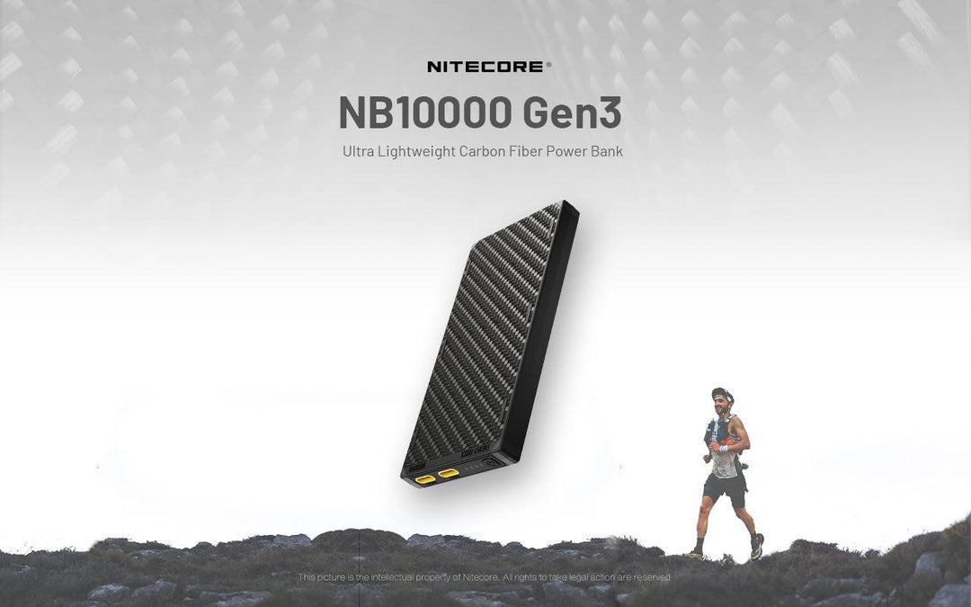 NB10000 Carbon Fiber Energy Brick (10,000mAh 3A GEN3) - Nitecore Singapore