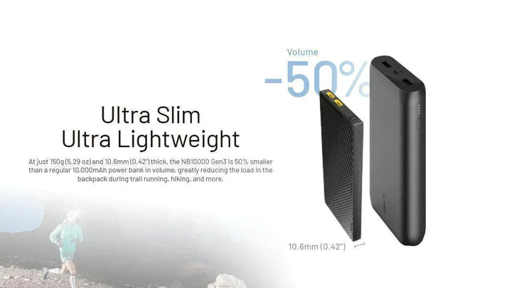NB10000 Carbon Fiber Energy Brick (10,000mAh 3A GEN3) - Nitecore Singapore