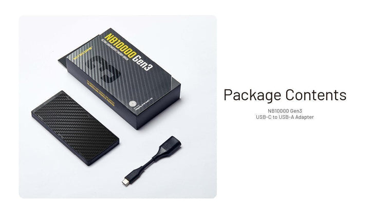 NB10000 Carbon Fiber Energy Brick (10,000mAh 3A GEN3) - Nitecore Singapore