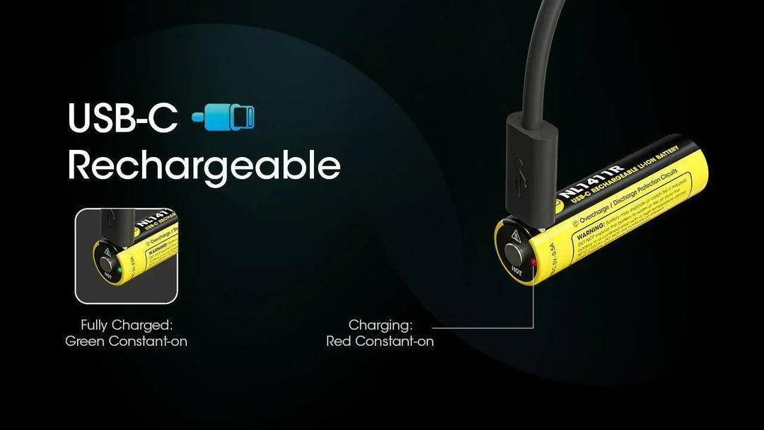 NL1411R (1100mAh - 3A) for MT1A PRO - Nitecore Singapore