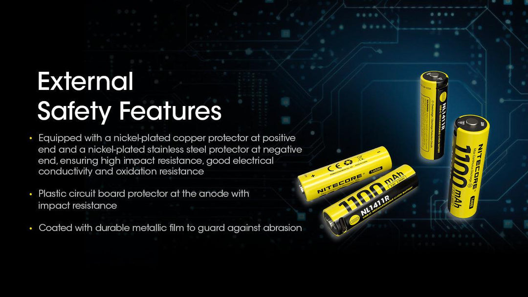 NL1411R (1100mAh - 3A) for MT1A PRO - Nitecore Singapore
