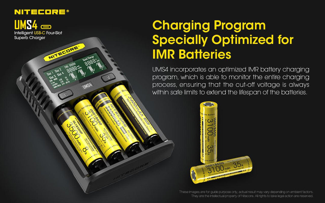 UMS4 Charger - 3A - Nitecore Singapore