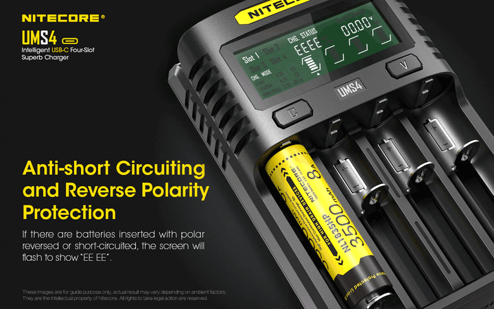UMS4 Charger - 3A - Nitecore Singapore