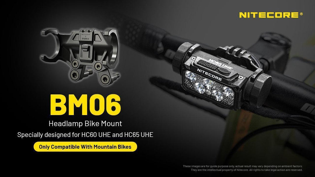 BM06 Headlamp Bike Mount (for HC60 UHE, HC65 UHE) - Nitecore Singapore
