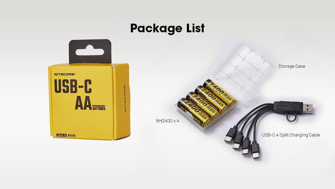 NH2400 (AA - 2400mAh - 1.5V) - Nitecore Singapore