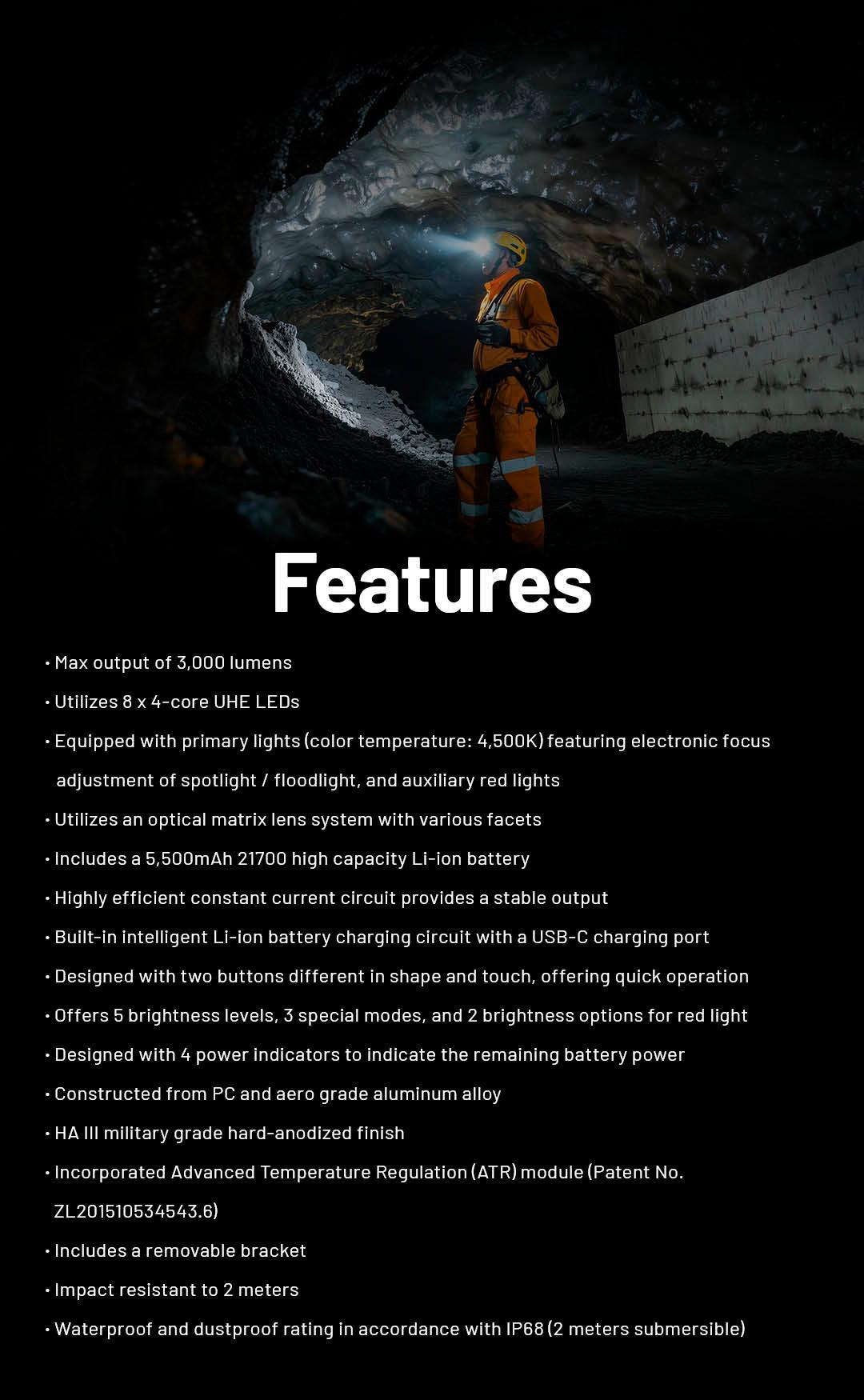HC75 UHE - 3000 lumens