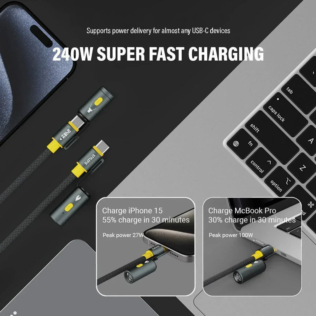 ELF 4-in-1 USB-C Cable (240W 1.5m) - Nitecore Singapore