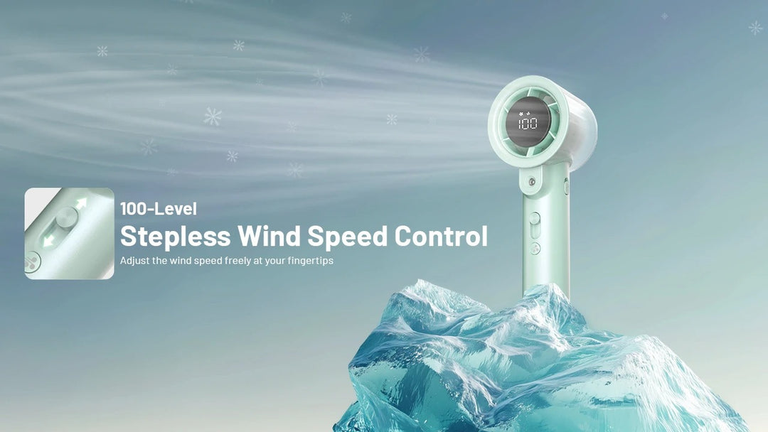 izzCool 20 PRO (Green) - Handheld Air Conditioner Fan (5,000mAh)