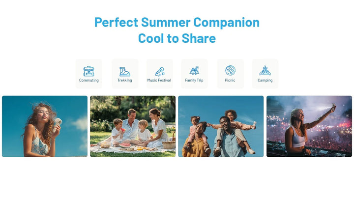 izzCool 20 (Green) - Handheld Air Conditioner Fan (2,000mAh)