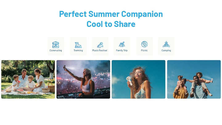 izzCool 20 PRO (Green) - Handheld Air Conditioner Fan (5,000mAh)