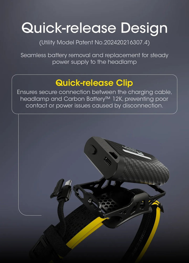 Carbon Battery 12K Headband Kit (12,000mAh 3A)