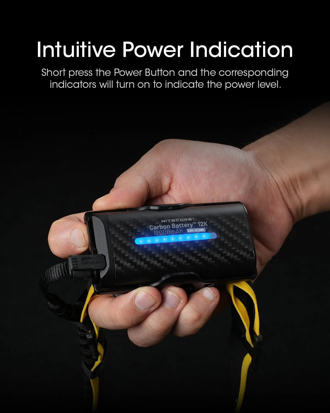 Carbon Battery 12K Headband Kit (12,000mAh 3A)