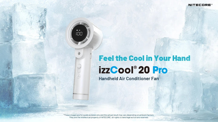 izzCool 20 PRO (Green) - Handheld Air Conditioner Fan (5,000mAh)
