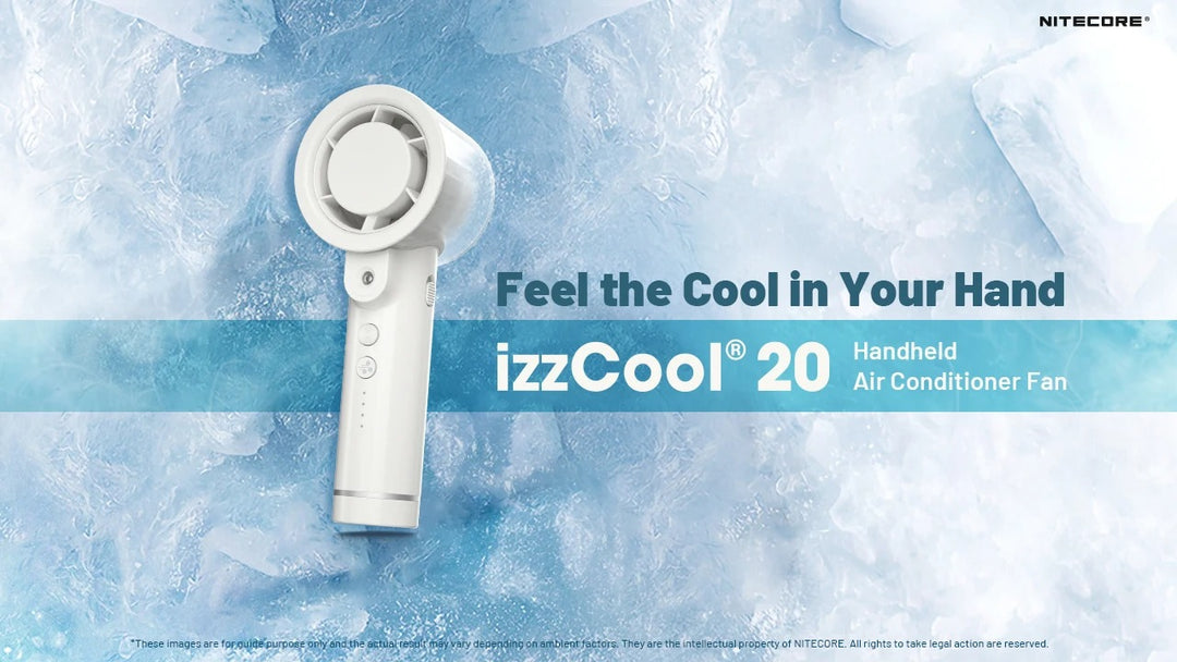 izzCool 20 (Green) - Handheld Air Conditioner Fan (2,000mAh)