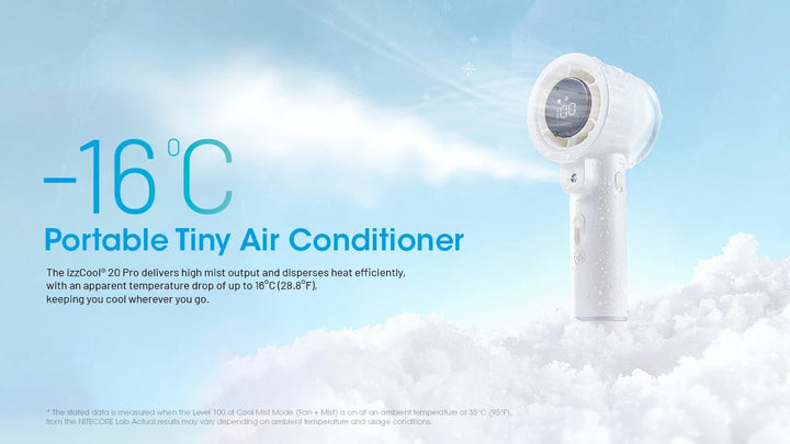 izzCool 20 PRO (Green) - Handheld Air Conditioner Fan (5,000mAh)