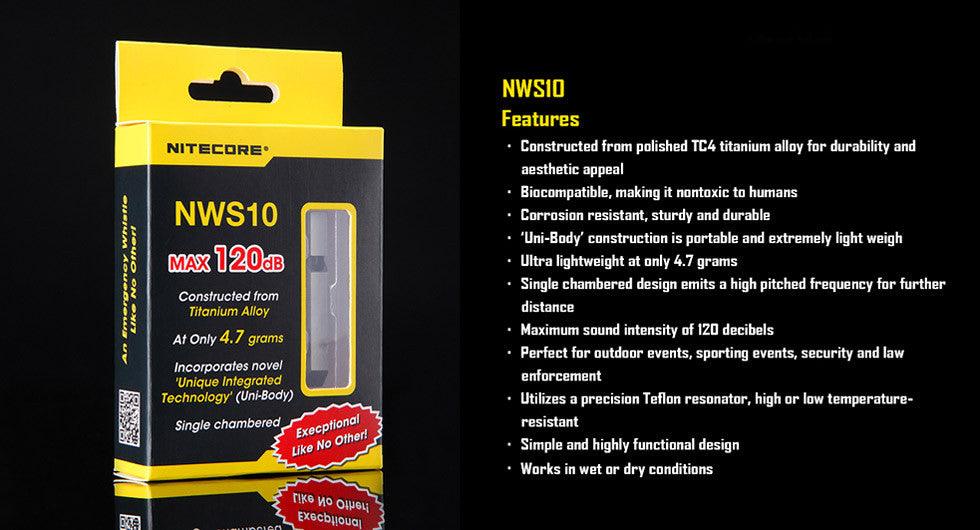 Titanium Whistle NWS10 - 120db - Nitecore Singapore