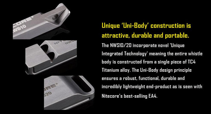 Titanium Whistle NWS10 - 120db - Nitecore Singapore