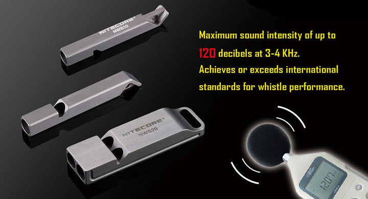 Titanium Whistle NWS10 - 120db - Nitecore Singapore