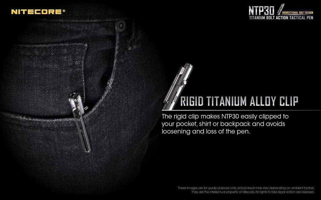 Bolt Action Titanium Pen NTP30 - Nitecore Singapore