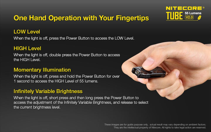 Tube 2.0 - 55 lumens - Nitecore Singapore