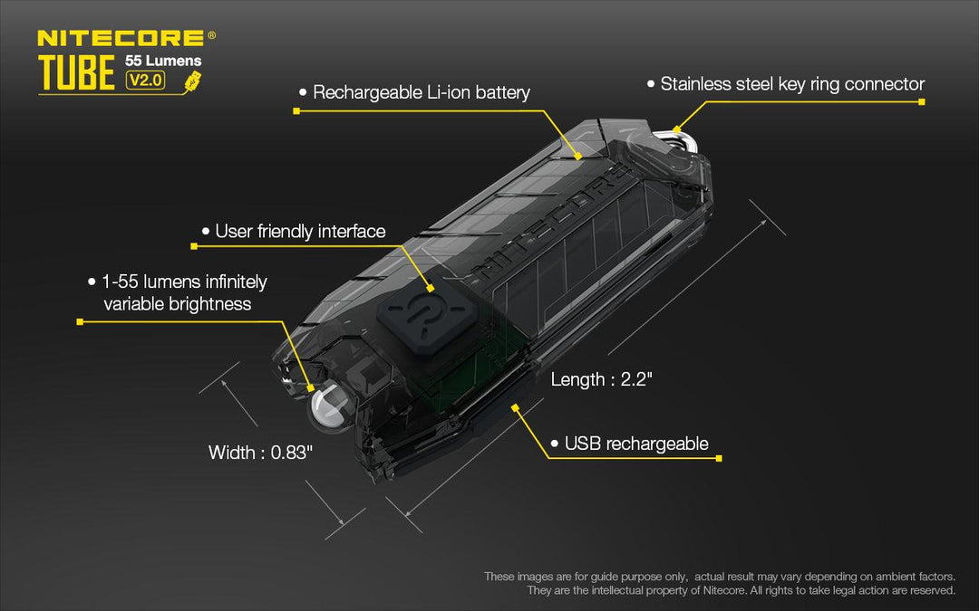 Tube 2.0 - 55 lumens - Nitecore Singapore