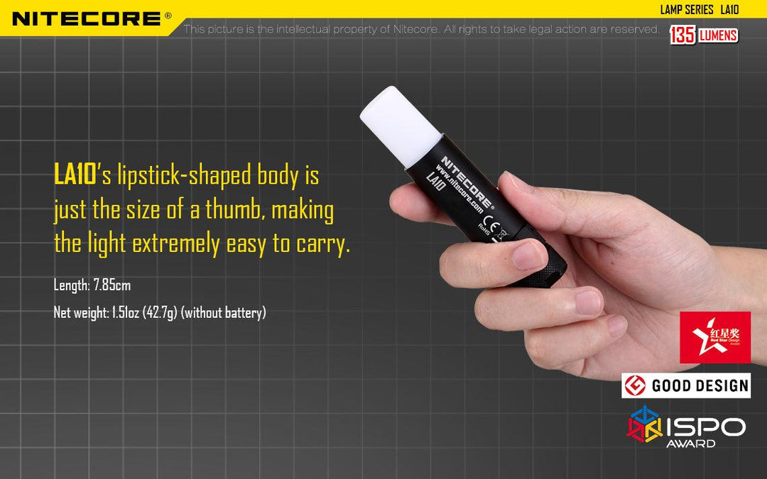 LA10 - 135 lumens - Nitecore Singapore
