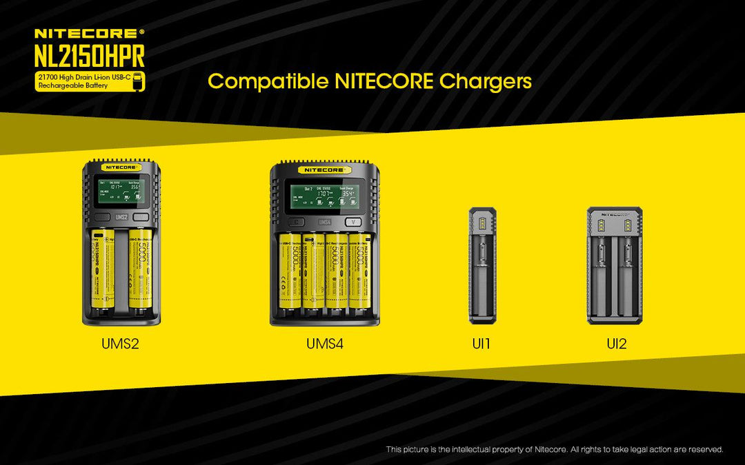 NL2150HPR (21700 - 5000mAh - 15A) - Nitecore Singapore