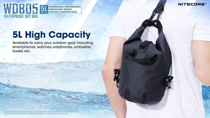 WDB05 - Waterproof Dry Bag 5L - Nitecore Singapore