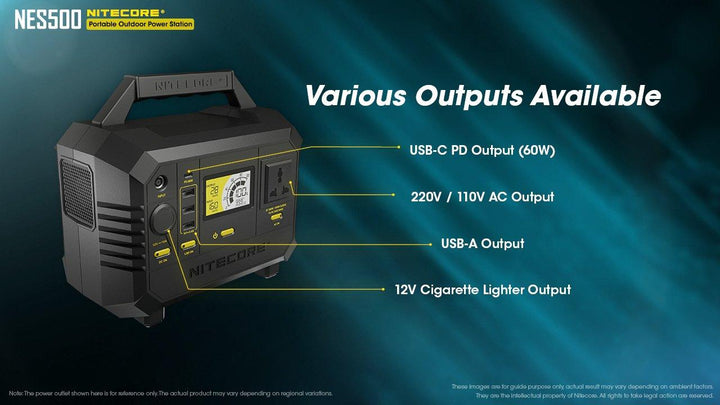 NES500 (518Wh 144,000mAh) Portable Power Station - Nitecore Singapore